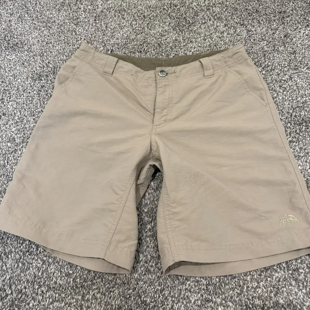 The North Face W Khaki Outdoor Hiking Trail Shorts 6 Camping Gorpcore Trail